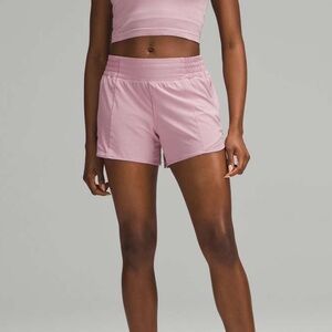 Lululemon NWOT Hotty Hot Short *High-Rise Long 4" Rose Blush